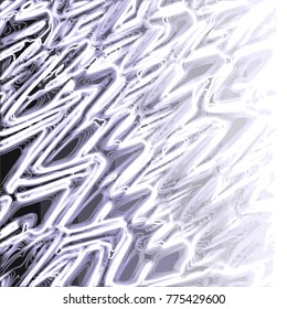 violet and white 3D laser curve pattern with blurred left border, vector illustration
