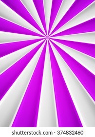 Violet and white abstract rays circle vector poster background
