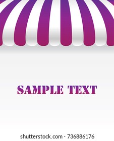 Violet and white awning background