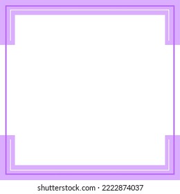 Violet and white background color with stripe line shape. Suitable for social media post and web internet ads. Template layout. Frame, boarder for text, picture, advertisement. Empty space. 