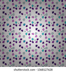 Violet, white and black colours, polka dots, striped. Hand drawn illustration, isolated. Vector sketch. Love symbol, beautiful, lovely, romantic, holiday decoration. Watercolor hearts seamless pattern