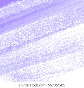 Violet white watercolor hand drawn paper texture line striped vector background for card, text design, web. Aquarelle abstract bright color dry brush paint square element for wallpaper, blank, tag