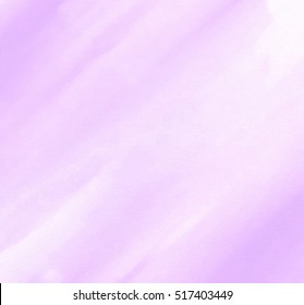 Violet white watercolor stylized vector hand drawn paper texture striped card for text design, web, wallpaper. Colorful abstract aquarelle color wet brush paint stroke line background for print, blank