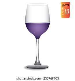 Violet wine glass