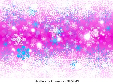 Violet winter background snowflake - stock vector