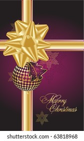 violet xmas card