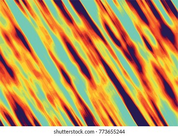 Violet yellow teal digital marbling background. Liquid surface backdrop. Warm palette suminagashi vector for web design or festival invitation. Fluid color pattern. Traditional Turkish ebru technique