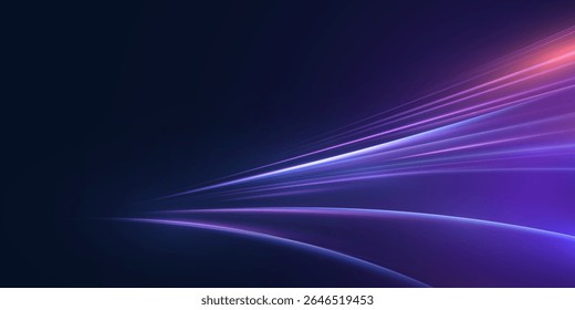 A violet-blue stream of light rushing through space. A pulse of energy with a glowing gradient and an emphasis on speed.