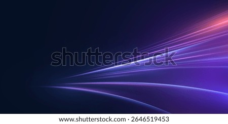 A violet-blue stream of light rushing through space. A pulse of energy with a glowing gradient and an emphasis on speed.