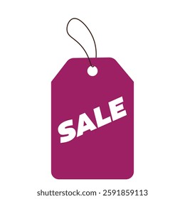 A violet-colored sell tag for your requirements