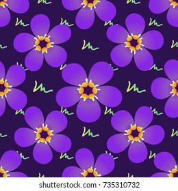 Violets floral pattern, abstract, seamless, textile