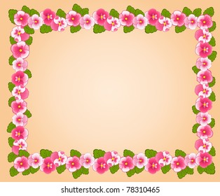 Violets on background