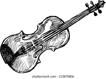  Violin Sketch Images Stock Photos Vectors Shutterstock