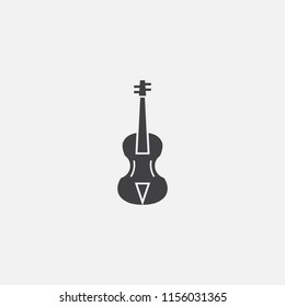 violin base icon. Simple sign illustration. violin symbol design from Music series. Can be used for web, print and mobile