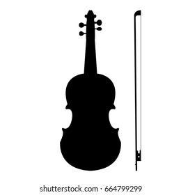 Violin black icon .