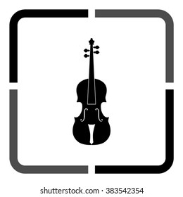 violin  - black vector icon