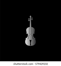 violin -  black vector icon