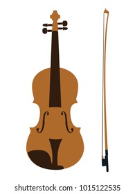 Violin with bow.