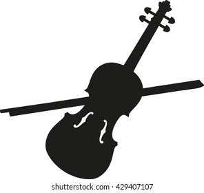 Violin with violin bow