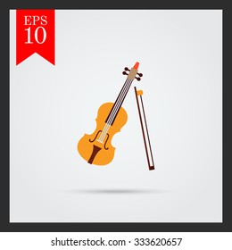 Violin and bow icon