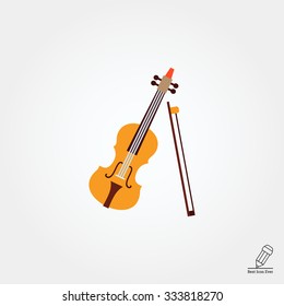 Violin and bow icon