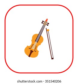 Violin and bow icon