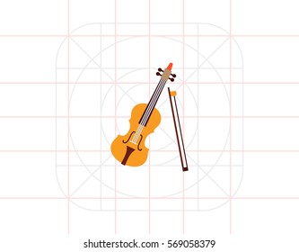 Violin and bow icon