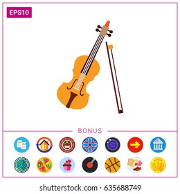 Violin and bow icon