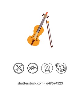 Violin and bow icon
