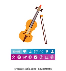 Violin and bow icon