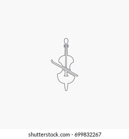 Violin with bow icon