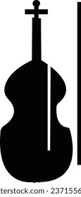 violin with bow icon set. simple vintage music violin vector symbol for mobile app, and website UI design.