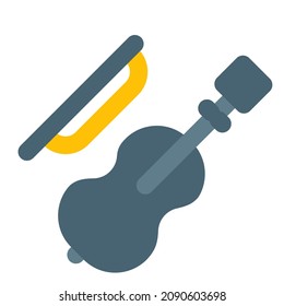 Violine mit Schleife und Streichern für Bühnenmusik