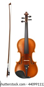 violin and a bow vector