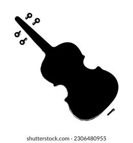 cepillo de violín sobre fondo blanco. Ilustración vectorial.