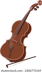 Violin in Cartoon Style illustration