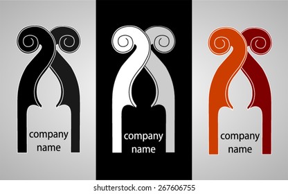 Violin / classical music - vector logo design