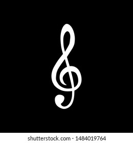 Violin clef and background as icon