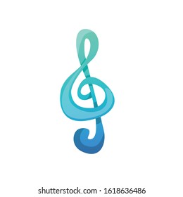 Violin clef isolated on white background