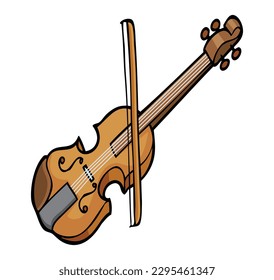 ilustración vectorial musical colorida de violín