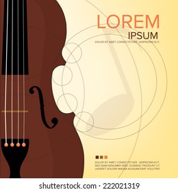 Violin cover for Book, page, banner, poster, brochure.