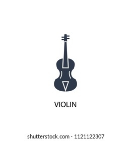 violin creative icon. Simple element illustration. violin concept symbol design from music collection. Can be used for web and mobile.