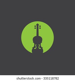 violin cut identity template icon design element