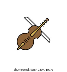 violin, death outline icon. detailed set of death illustrations icons. can be used for web, logo, mobile app, UI, UX