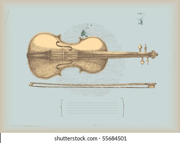 Violin drawing -music instrument