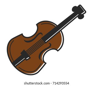 Violin fiddle musical instrument traditional Australian music vector isolated icon