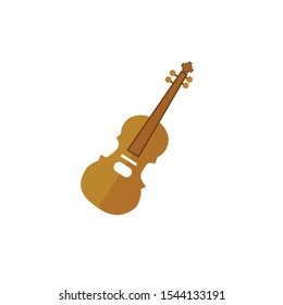 Violin flat icon, design template vector