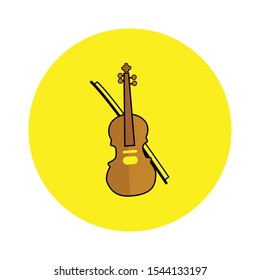 Violin flat icon, design template vector
