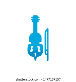 violin flat icon sign. violin symbol, logo illustration. Different style icons set. Pixel perfect vector graphics - Vector