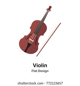 Violin Flat Illustration